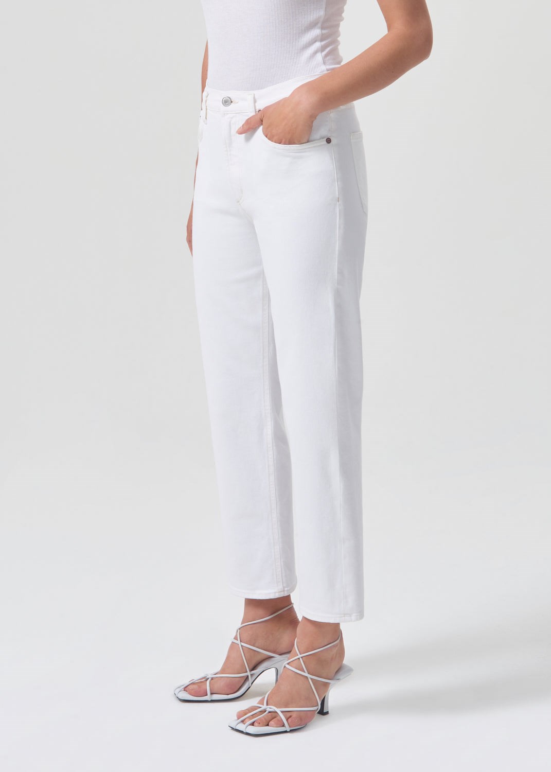 AGOLDE Kye Mid Rise Droit Crop (Stretch) Cake | VLP-17553414