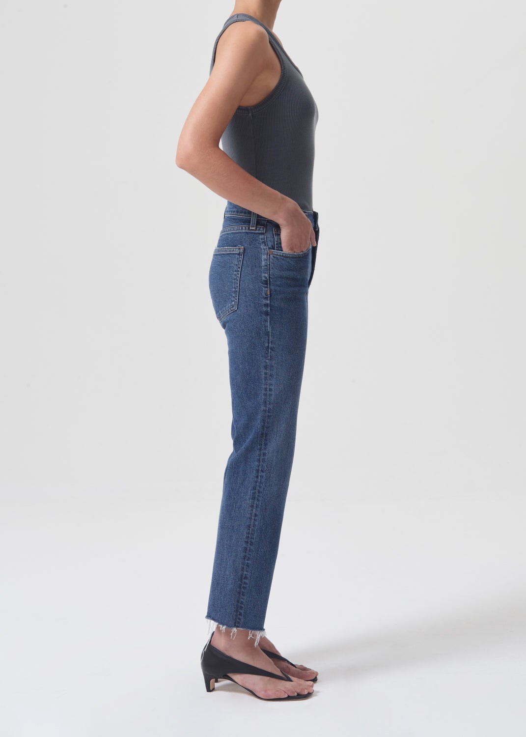 AGOLDE Kye Mid Rise Droit Crop (Stretch) Mirage | KSH-16215397