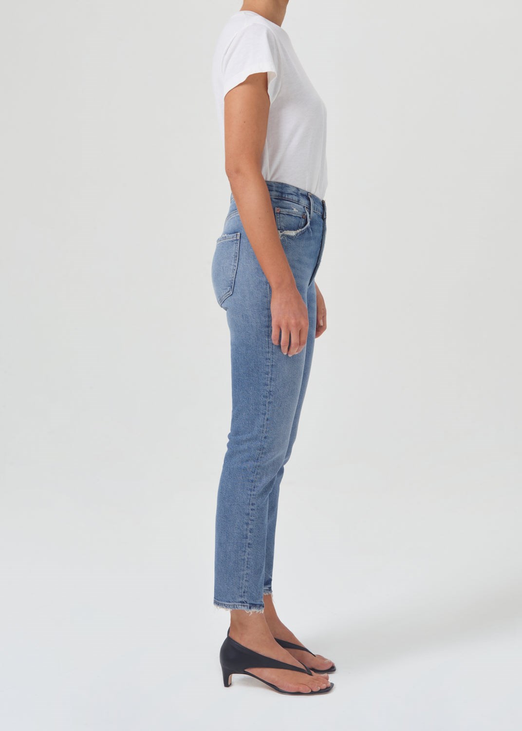 AGOLDE Riley High Rise Droit Crop (Stretch) Cove | SOU-01267536