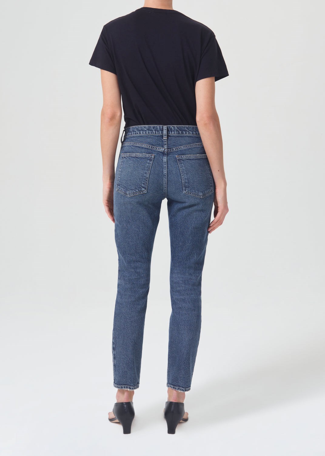 AGOLDE Willow Mid Rise Slim Crop (Stretch) Rush | QRK-77524349