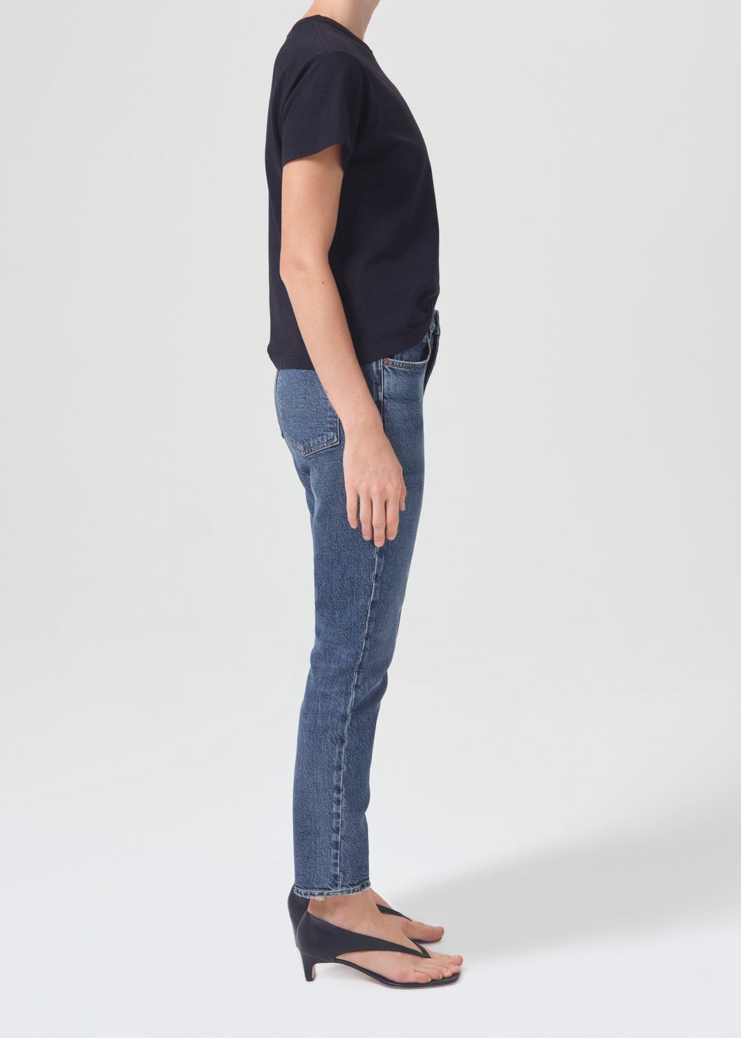 AGOLDE Willow Mid Rise Slim Crop (Stretch) Rush | QRK-77524349