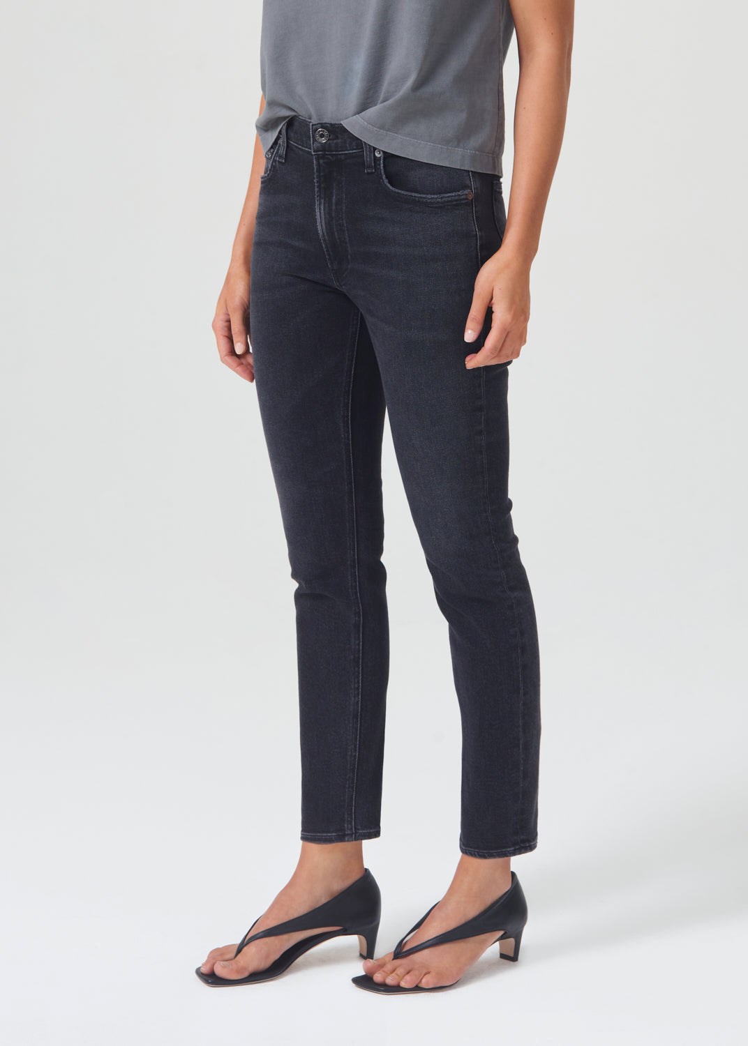 AGOLDE Willow Mid Rise Slim Crop (Stretch) Hotline | DWE-68842435