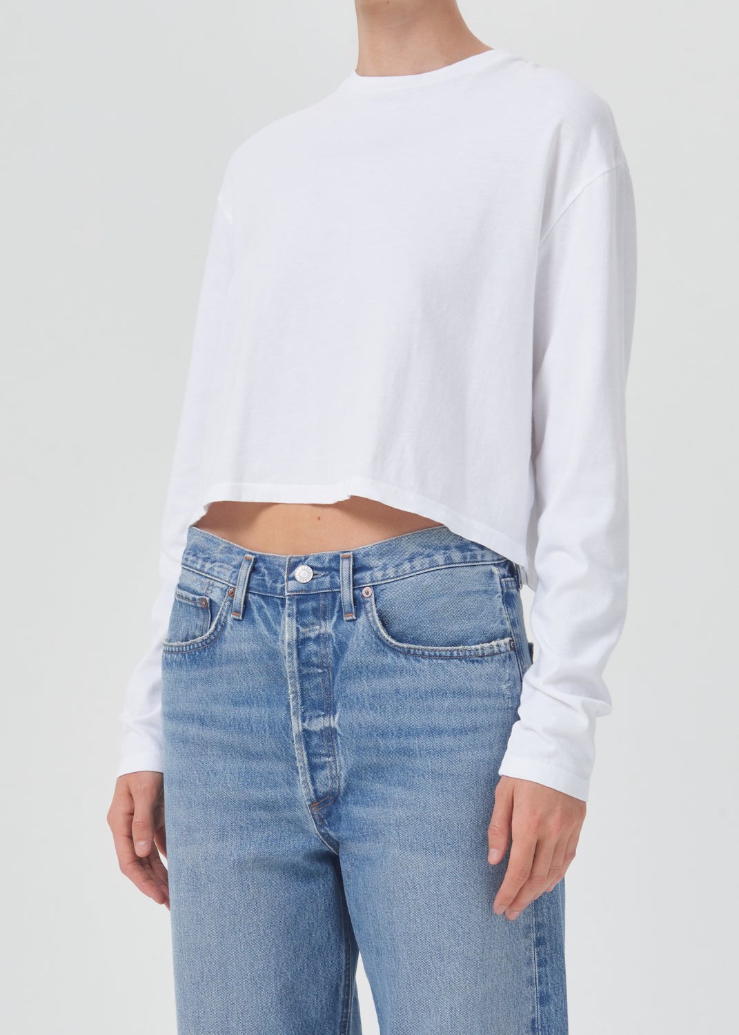 AGOLDE Mason Crop Tee Blanche | WJM-00546507