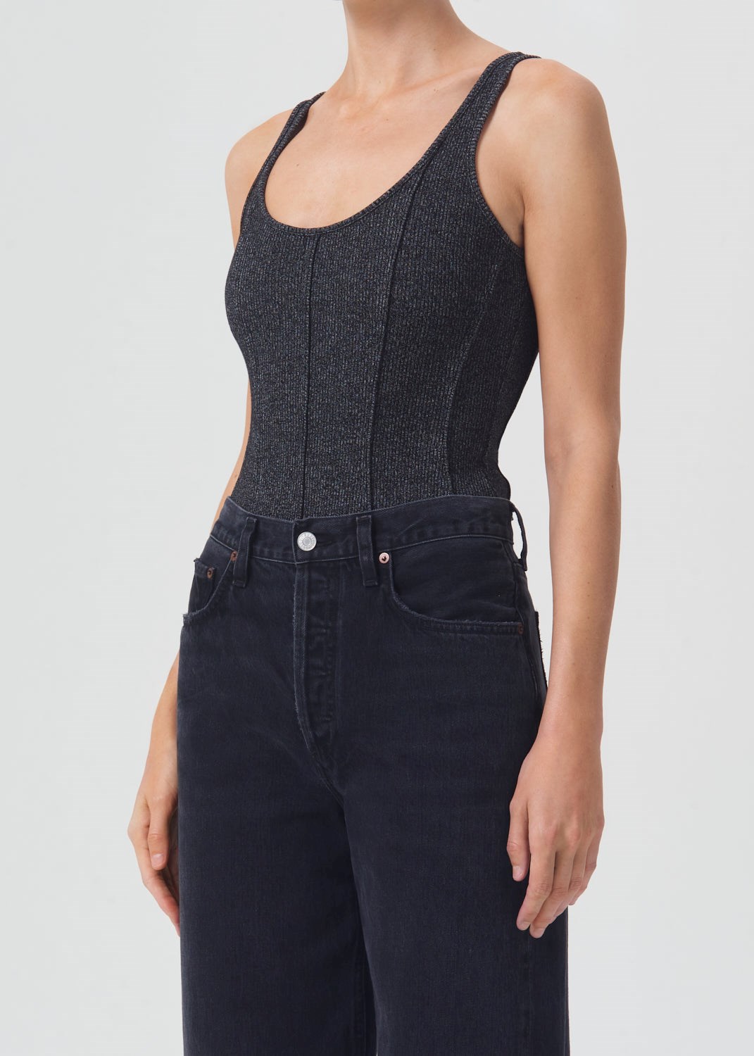 AGOLDE Elna Bodysuit Salt And Pepper | AXH-94689258